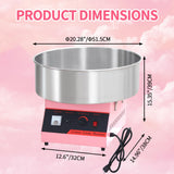 Commercial Quality Cotton Candy Machine, Electric Floss Maker for Kids, with Stainless Steel Bowl, Home Party Carnival (Pink)