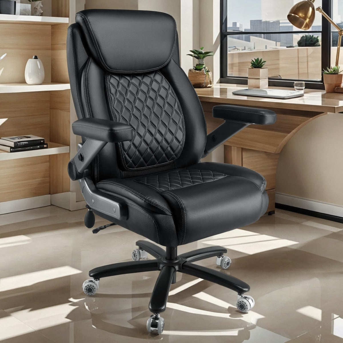 Office Desk Chair with Pocket Spring Cushion,High Back Computer Chair ...