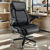 Office Desk Chair with Pocket Spring Cushion,High Back Computer Chair with Lumbar Support,Dual Rubber Wheel