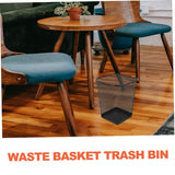 ABOOFAN Black Metal Mesh Wastebasket 2pcs with Solid Base for Office