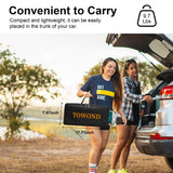 Outdoor Projector Screen with Stand, TOWOND 120 inch Portable Projector Screen Black Backing, Indoor Projection Screen 16:9 4K HD Wrinkle-Free Movie Screen with Carry Bag for Backyard Movie Night