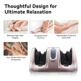 Premium Shiatsu Foot Massager with Heat and Remote Control – Deep Kneading & Rolling Therapy for Feet, Ankles, Calves, and Legs – Pain Relief & Circulation Booster for Home and Office (Rose Gold)