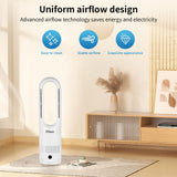 Hiluce Bladeless Fan for Bedroom,Tower Cooling Fan,20dB Quiet,Standing Fans with Remote,Touch, LED Display Installation Free 80°Oscillating 8 Speeds 9H Timer 22" for Home, Office
