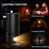 AZXJC Portable Outdoor Shower, Camp shower with 3 LED Lights, 4400mAh Battery Powered Camping Shower Pump for Hiking/Outdoor, Travel, Beach, Pet, Flowering, Waterproof &USB Rechargeable 2 Flow Mode