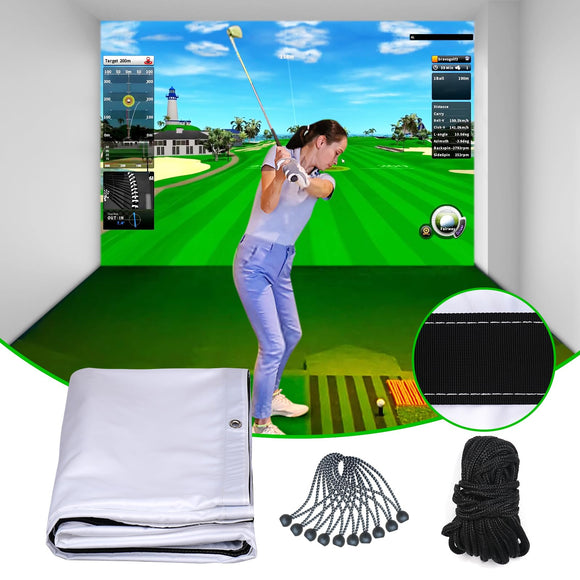Golf Impact Screen, Thicker Golf Simulator Impact Screen with Probe and Snap Hooks, Easy to Install Golf Simulator Screen Wiseek
