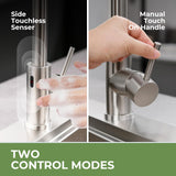 Automatic Kitchen Sink Faucet with Pull Down Sprayer Brushed Nickel Motion Sensor Smart Hands-Free VFAUOSIT