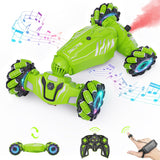 Dysaim Gesture RC Car, Birthday Gifts Toys for Boys 6-12 Year Old, 4WD Remote Control Car 360° Rotate Transform Drift RC Stunt Cars with Lights Music Sprayer, 2.4Ghz Hand Controlled