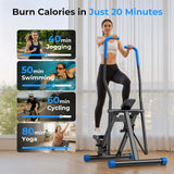 OWLSKY Stair Stepper Vertical Cardio Exercise Climber Stair-Master for Exercise at Home Full Body Workout Machine with Handlebar 330LBS Load with Adjustable Step Range Pedals