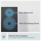 Compact Stereo System with CD Player, Bluetooth, FM Radio and USB with Bass and Treble Control (Black) Panasonic