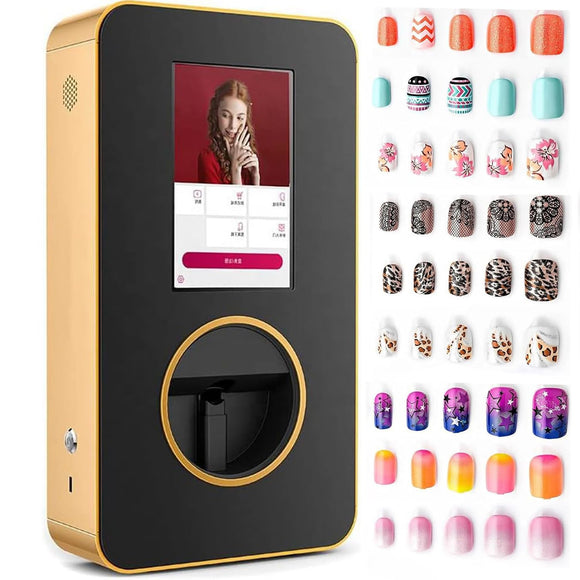 3D Smart Nail Machine, Nail Printer, Digital Mobile Nail Art Printer with 10.1-Inch Touch Screen Display,35 Seconds Painting