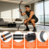 Ropeless Battle Ropes - Load-Adjustable, Slip-Resistant Design, Portable & Easy to Store | Battle Ropes for Home Gym,| Ideal for Fitness Enthusiasts, Beginners & Busy Professionals (Black)
