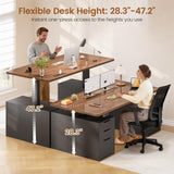 Standing Desk with 6 Drawers, 55" Adjustable Stand up Desk with Storage, Computer Desks