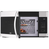 KoolMore 1.9 Cu. Ft. Over the Range Microwave Oven with Oven Lamp and 300CFM Recirculation Vent Hood Function, Auto Cook Menus, Reheat Function, 11 Power Levels, Timer, and Weight Defrost (KM-MOT-2SS)