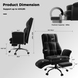Big and Tall Office Chair, Flip Armrests for Pets & Cross Legged Sitting