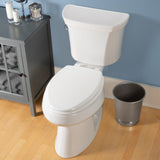 Mayfair Cassel Slow Close Toilet Seat, Easy Clean, Non Slip Premium Wood Seat, Easy Install, Made in USA, Elongated, White