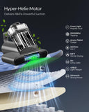 Teant Powerful Mattress Bed Vacuum Cleaner, 2-Speed (14kPa/18kPa) Mattress Vacuum with Green Light Dust Detection, 253.7nm UV-C Light, LED Display, HEPA Filter, 149℉ Heat, Aroma for Bed Couch Carpet
