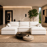 Novilla 104.3" Modular Cloud Couch, Modern Sectional Sofa with Smarts Coil® Support