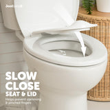 Jool Baby Quick Flip Toilet Seat with Built-in Potty & Splash Guard for Toddler Training, Slow Close (Round)