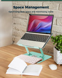 Aoviho 360° Rotating Laptop Stand for Desk | Adjustable, Foldable, Portable Aluminum Ergonomic Riser | Compatible with MacBook