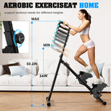 HIKEDIN Stair Stepper Vertical Stair Master with Optional Resistance Bands Adjustable Handlebar & Pedals Climber Exercise Machine for Full-Body Workout, New Version (Black)