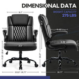 OFIKA Leather Office Desk Chair,Ergonomic Office Chair with Lumbar Support