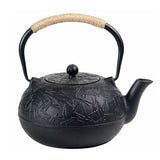 60.9oz YJX Cast Iron Teapot, Japanese Tetsubin Tea Kettle for Stovetop Safe, Cast Iron Tea Pot with Infuser for Loose Leaf, Black Kettle Teapot, Good Gift For Tea Lovers(1800ml)