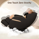Real Relax 2026 Massage Chair Full Body,Zero Gravity Upgraded SL-Track Massage Recliner with 8 Auto Modes,Added Voice Broadcast,Child Lock and Pause Button,Headrest Cushion,Upgraded LCD Screen,Black