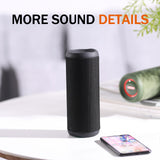Portable Speaker, Wireless Bluetooth Speaker, IPX7 Waterproof, 25W Loud Stereo Sound, Bassboom Technology, TWS Pairing, Built-in Mic, 16H Playtime with Lights for Home Outdoor - Black SOWO