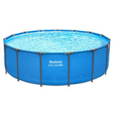 Bestway Steel Pro MAX 15’ x 48" Above Ground Pool, Round Metal Frame Outdoor Swimming Pool for Backyard, Blue, Pool ONLY