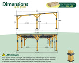 Jocisland 20' x 20' Cedar Wood Gazebo with Sloped Galvanized Steel Roof