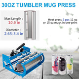 Topdeep Pro Heat Press 15x12 Inch, 8 in 1 Heat Press Machine with 30 OZ Tumbler Press, Swing Away T Shirt Pressing Machine