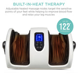 Best Choice Products Heated Shiatsu Foot Massager for Pain Relief, Plantar Fasciitis, Neuropathy, Blood Circulation w/Compact Design - Pearl White