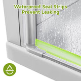 SL4U Bifold Shower Door, 30" W x 72" H, 1/4" Tempered Glass Shower Door, Foldable Shower Glass Door, Easy to Clean, Brushed Nickel Finish