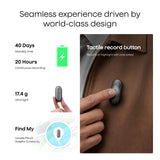 Plaud NotePin S Wearable AI Voice Recorder, Transcribe & Summarize, Black