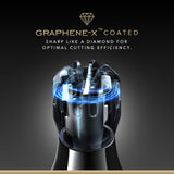 Blade & Stone™ NS502-DN Nose & Ear Trimmer 2.0 | Graphene-X™ Blade | High-Velocity Low-Noise Motor | Patented Rotary Blade Design | Skin-Friendly, Tug-Free Performance, Detachable Head - Dark Night