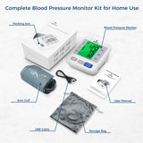 FDA-Cleared Blood Pressure Monitor, Upper Arm, Wide Cuff, Large Display