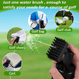 nabobt Golf Towel and Brush Set, Premium Golf Towel(16x16 inch) & Splash Golf Club Cleaner Brush Set