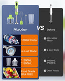 Immersion Blender Handheld 1000W 5 in 1 Corded Stick Hand Blender Kitchen with 12 Speed, BPA-Free, Mixing Beaker, Chopper