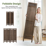 Privacy Screen Room Divider Panel - Real Wood Folding Partition Room Dividers, No-Assembly Required