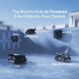 Beatbot AquaSense 2 Ultra Cordless Robotic Pool Cleaner for Complex Pools, Mapping with AI Camera, 5-in-1 Cleaning, Smart Surface Parking, Skimmer with APP Control, Water Clarification – Abyssal Blue