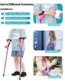 Forearm Crutches for Adults Have Elastic Crutches Padding for The Elbow+Hand Padding, Increases Walking Comfort