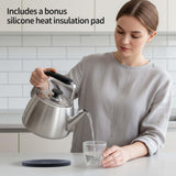 SADOMAIN Tea Kettle, Whistling Stovetop Tea Kettle, Large Capacity Teapot Suits for All Heat Source, Professional Fast Heat Technique Teapot with Thick Body and Bottom, Durable and Sturdy Tea Pot