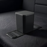 Mini Car Trash Can with Press Lid, Leakproof One-Piece Design, ABS Plastic Garbage Bin