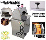 IntXanth 1100W Electric Sugarcane Juicer Machine, 660Lb/H High Output, 3 Stainless Steel Rollers, 2.4" Large Inlet, On Wheels for Home & Commercial Use (with 2 sugarcane Peelers)