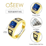 Oseew 2027 Men Class Ring High School Graduation (Yellow Gold)