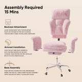Cross Legged Office Chair with Footrest, Big and Tall Comfy Ergonomic Reclining Executive Chair Wide Seat with Flip-Down Armrests