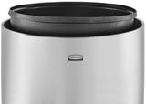 Rubbermaid Commercial Products Crowne Collection Open Top Trash Can, 30-Gallon, Aluminum, Indoor/Outdoor Waste Container for Mall/School/Office