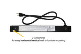 Opentron OT16063 Heavy Duty Metal Surge Protector Power Strip with Mounting Parts 6 White Outlets 3 Feet Power Cord