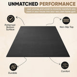 Premium Extra Large Exercise Mat - 8' x 4' x 1/4" Ultra Durable, Non-Slip, Workout Mats for Home Gym Flooring - Jump, Cardio, MMA Mat - Use With or Without Shoes (96" Long x 48" Wide x 6mm Thick) Gorilla