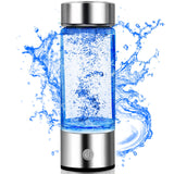 uiexitra Hydrogen Water Bottle, Hydrogen Rich Water Generator, Rechargeable Portable Glass Hydrogen Water Ionizer Machine with SPE and PEM Technology, for Daily Office Home Travel and Fitness Drinking